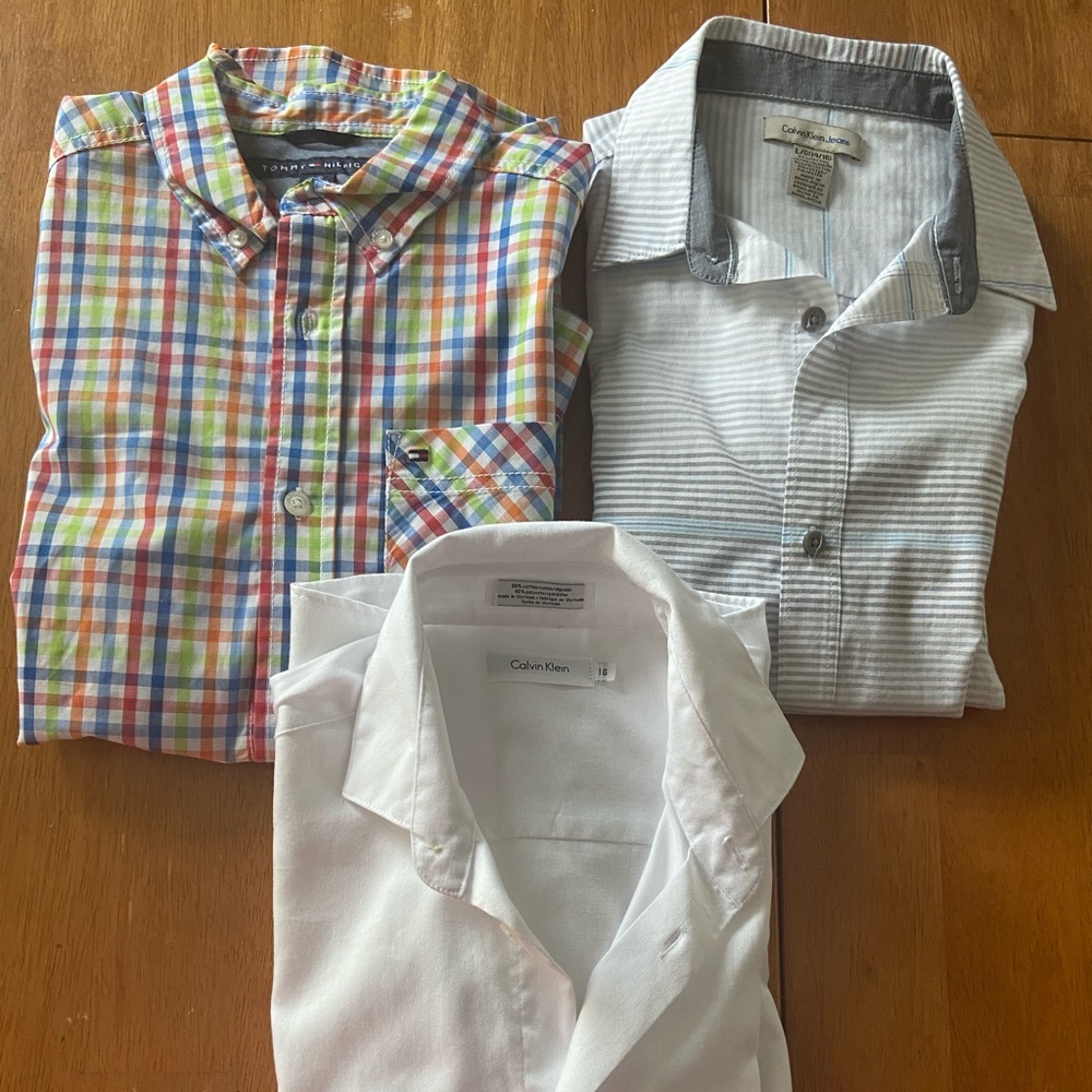 3 pcBottom up shirts long sleeves  Calvin Klein